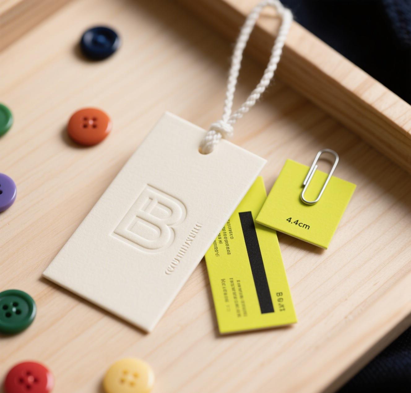 Custom hang tags for clothing with logo designs